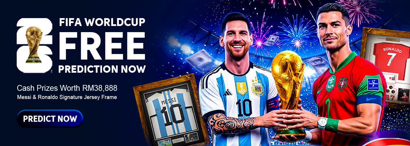 Piala Dunia FIFA — Ramalan Percuma. Hadiah tunai bernilai RM38,888. Ramal sekarang.